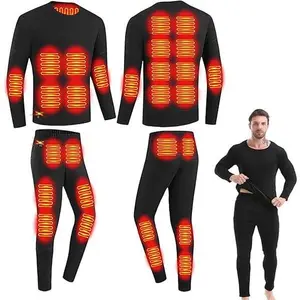 Winter Heated Thermal Underwear Set USB Charge 28-Zone for Men and Women