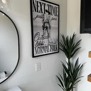 [Sale off up to 65%][Free Ship][No Frame] Next Time Pee Outside Like Normal Folk Print, Funny Cowboy Bathroom Print, Toilet Humor Wall Art, Western Ranch Guest Restroom Outhouse Art
