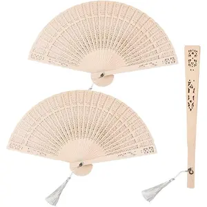 3  Wooden Folding Fan, Vint Wooden Fan Handheld Folding Fans  Hand Fan Wooden Hand Fan Chinese  Fan with Tel for Women Foldable Wedding Favors  Shower