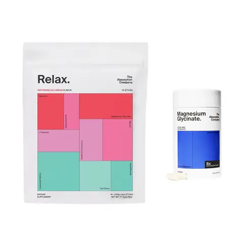 The Absorption Company Magnesium Glycinate + Relax Bundle, Highly Absorbable Stress & Sleep Support Supplements