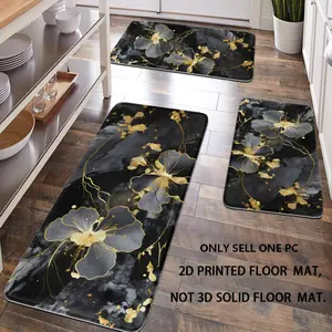 [Popular Choice] 1 piece, home decor, bathroom mat, bathroom non-slip mat, kitchen decor, kitchen mat, doormat, gray marble pattern mat, minimalist luxury style mat, soft and comfortable, reduces fatigue.