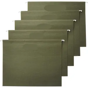 Hanging File Folders with Adjustable Tabs, Sturdy Expandable Document Organizer, Letter Size 8.5x11 inch, Green, 25-Pack