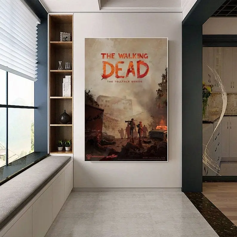 The Walking Dead Game poster canvas movie poster unframe