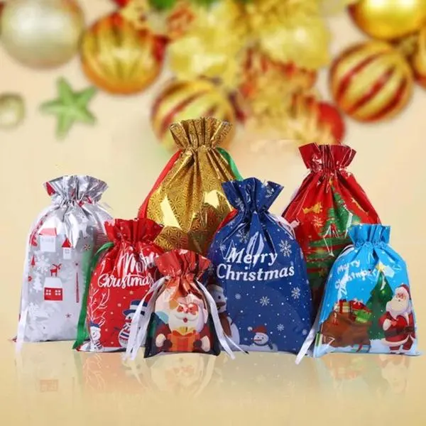 Christmas Gift Bags Set -10/25/50PCS Bags with Matching Tags Assorted Sizes for Holiday Gifts, Party Favors & Gift Wrapping Supplies Ideal for Large Presents, Decorations, and Christmas Gifting