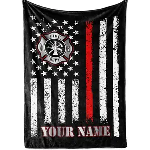 Cozy Custom Firefighter Blanket |   Personalized Toddler Bed Throw |   Fireman Bedroom Decor |   Soft Plush Fleece Sofa Throw |   Warm Living Room Couch Blankets |   Customized Boy Birthday Gift |   Fleece 50X60