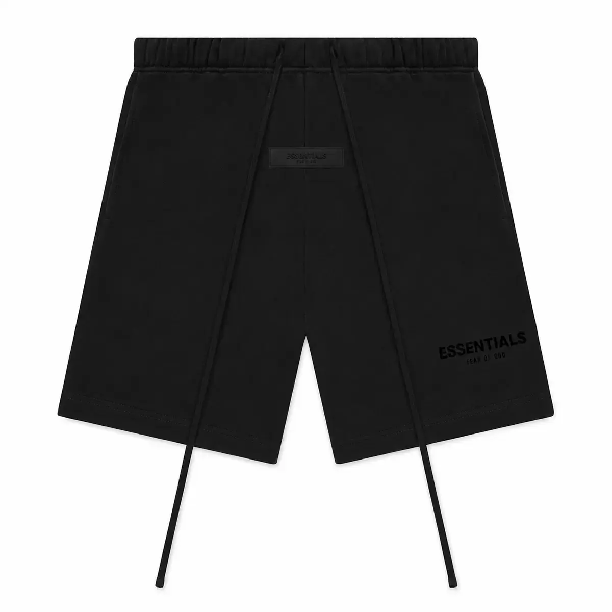 Fear of God Essentials Sweatshort Stretch Limo, Unisex Fleece Streetwear Black Shorts