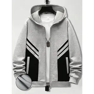 Boys' Youth Hoodie Fleece Zipper Cardigan Hooded Sweatshirt Trendy Fashion Everyday School Commuter Versatile Casual Vintage Street Spring Autumn Winter Size 8-16 Y B2701