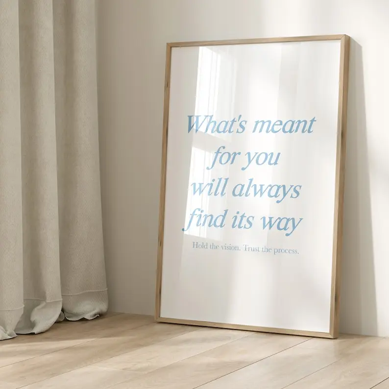 Unframe Blue Quote Wall Art Trendy Blue Print Bedroom Decor Blue Affirmation Print Light Blue Wall Print Room Decor Aesthetic Blue Art Print