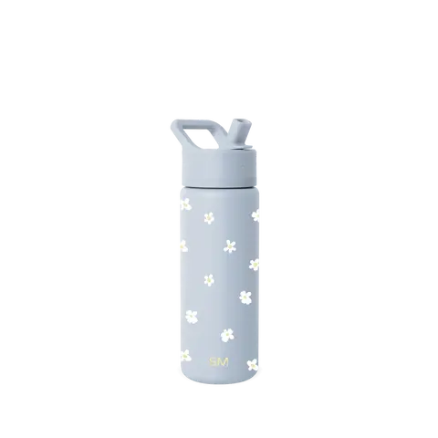 Simple Modern Summit Water Bottle with Straw Lid 18oz - Cupholder Friendly, Vacuum Insulated Stainless Steel, Reusable, Leak-Proof, BPA-Free