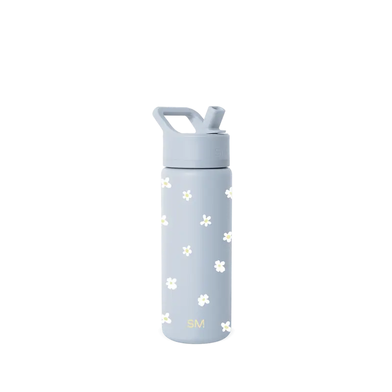 Simple Modern Summit Water Bottle with Straw Lid 18oz - Cupholder Friendly, Vacuum Insulated Stainless Steel, Reusable, Leak-Proof, BPA-Free