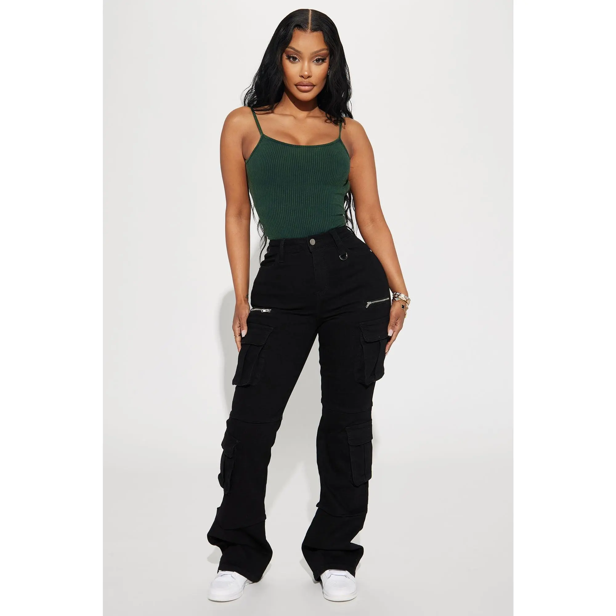 City Streets Stretch Cargo Jean - Black City Streets Stretch Cargo Jean - Black