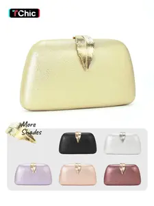 Affordable Luxury Evening Clutch:Leaf-Buckle Faux Snake-Print Clutch with Convertible Handle and Crossbody Styles—A Must-Have for Banquets and Parties