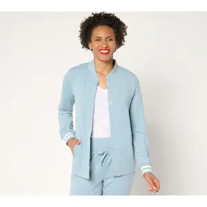 Cuddl Duds Lightweight Comfort Bomber Cardigan