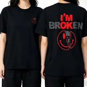 2 Sides I'm Broken Shirt, Horror Smile Face Sweatshirt, Broken Heart Sweatshirt, Unisex Shirt, Unisex Tee