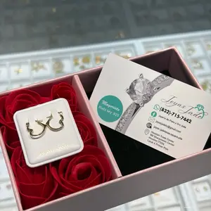 Arracadas en forma de corazón oro 14k
