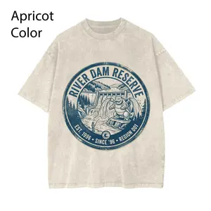 River Dam Reserve Vintage Graphic Tee, Blastoise Pokebon Shirt, Anime PKM Waterfall T-Shirt, Anime Nature Shirt, Retro National Park Badge Tee, Outdoor Adventure Shirt, Streetwear Apricot Tee