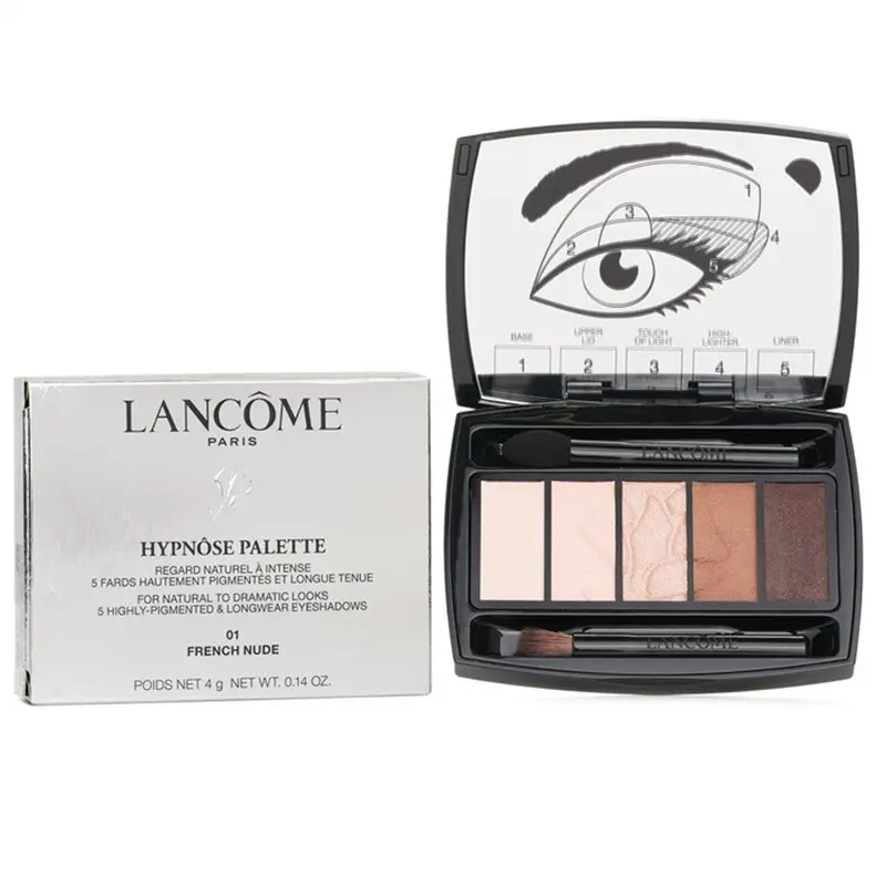 Lancome Luxury Cosmetic Compact Eyeshadow Palette - #01 French Nude, 4g/0.14oz, Metallic Finish, Makeup