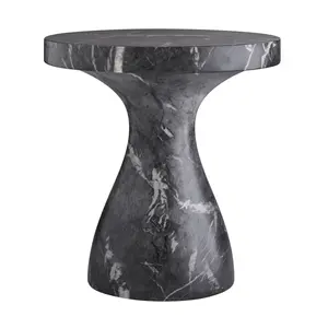 Serafina Accent Table Black Faux Marble