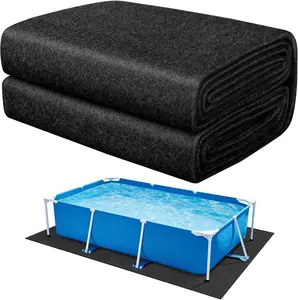 11x7.5ft Thickened Rectangular Pool Liner Pad for Above Ground Swimming Pools, Under Pool Mat Padding, Pool Bottom Liner Protector to Prevent Punctures & Extend Liner Life