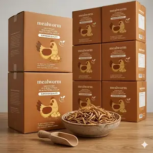 Premium bulk dried mealworms (5–20 lb), high-protein, high-calcium, all-natural feed for poultry, wild birds, and small pets. No additives. Great value bulk packs for optimal growth and vitality. A healthy, easily digestible treat for chickens and ducks.
