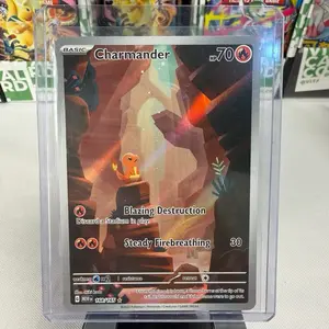 Pokemon TCG: 151 Charmander 168/165 IR Collectible Raw Card, Near Mint, Trading Card Single