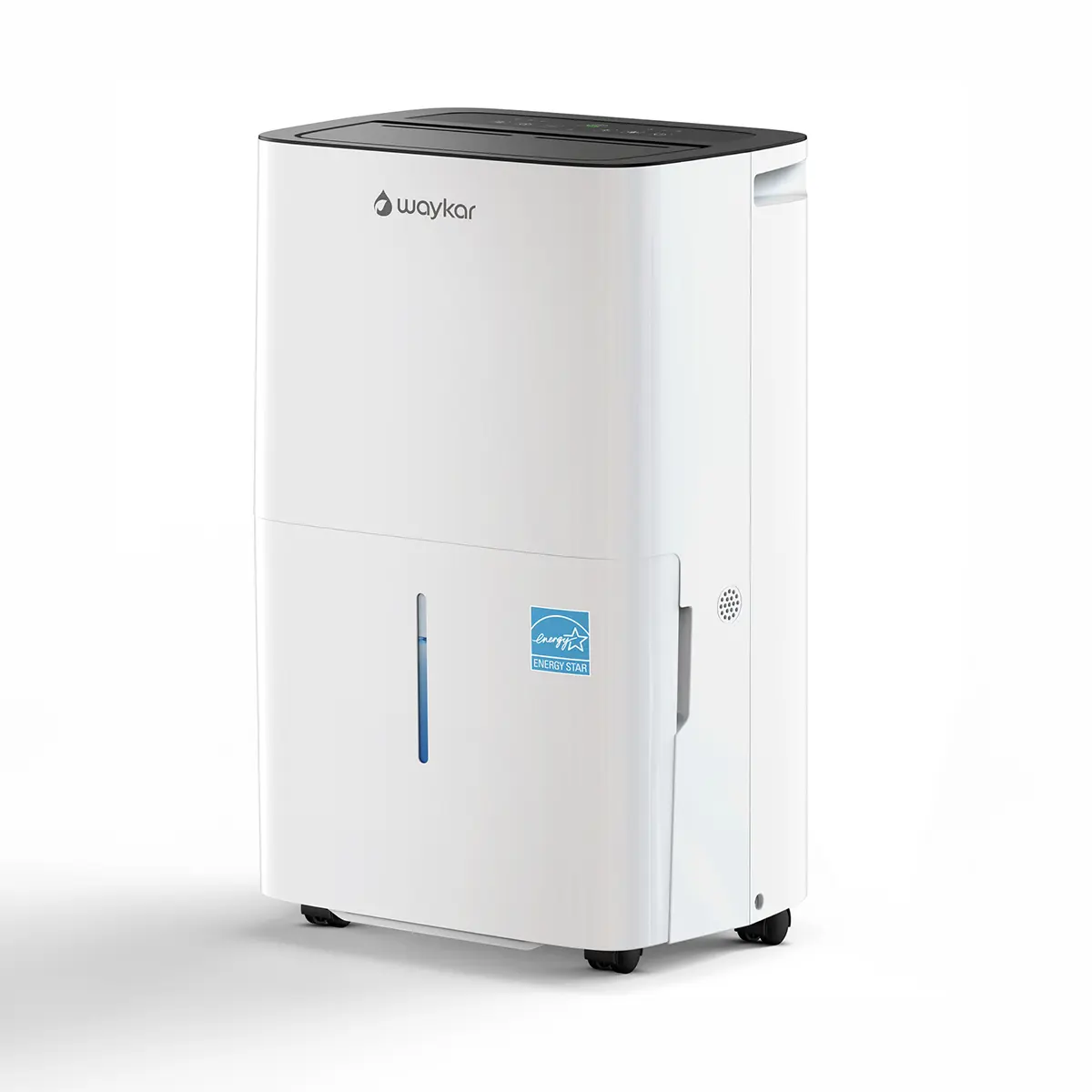 Waykar 150-Pint Dehumidifier for Basement & Garage, ENERGY STAR, Up to 7,500 Sq. Ft., Auto Swing, 2.38-Gal Tank, Smart Humidity Control, Washable Filter