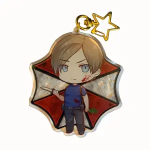 Leon S Kennedy Resident Evil Raine Gaming Chibi Acrylic Keychain