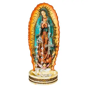 Our Lady of Guadalupe Statue and Rosary Holder 8-inch