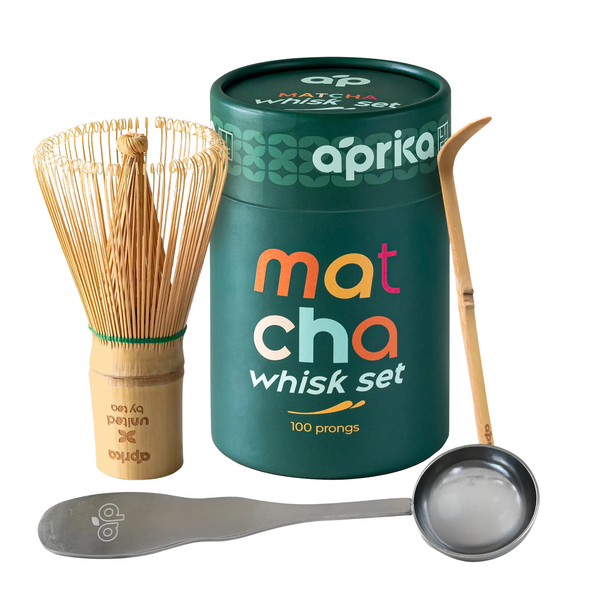 Matcha Bamboo Whisk Set - Includes Bamboo Whisk, Tea Spoon & Measuring Tape - Ideal for Tea Brewing