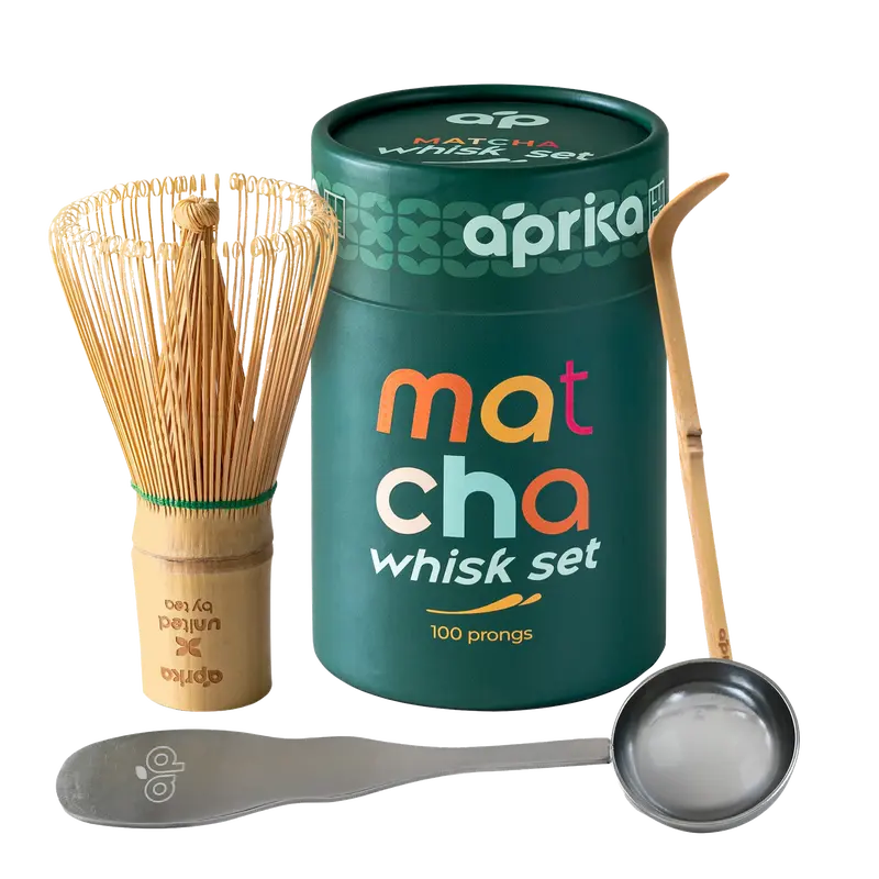 Matcha Bamboo Whisk Set - Includes Bamboo Whisk, Tea Spoon & Measuring Tape - Ideal for Tea Brewing