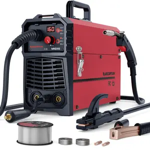ARCCAPTAIN 160A MIG Welder 110V 220V Dual Voltage, 4 in 1 Welding Machine Gas MIG, Gasless MIG Flux Core Welder, Lift TIG, MMA Stick Welder, Welder Machine with Synergy for Beginner IGBT Inverter Portable Welder Multi-process welding machine