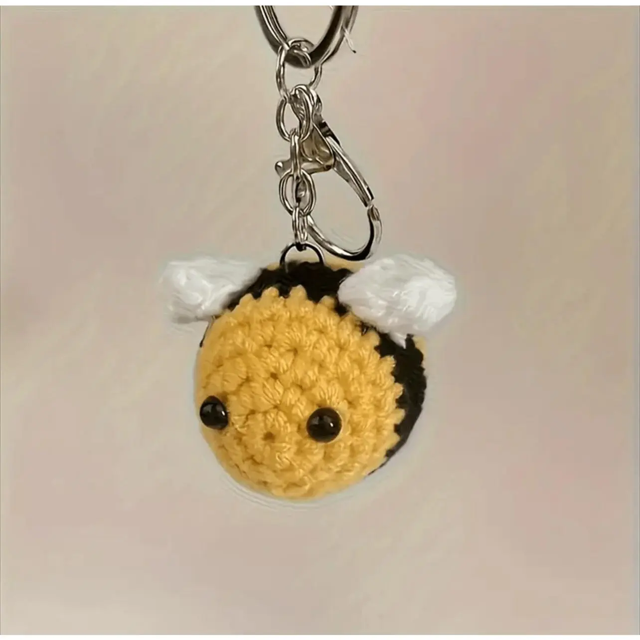 Crochet Bumblebee Charm Keychain Crochet Bumblebee Charm Keychain