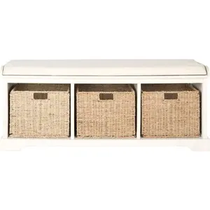Varielle 47"W Storage Bench - white