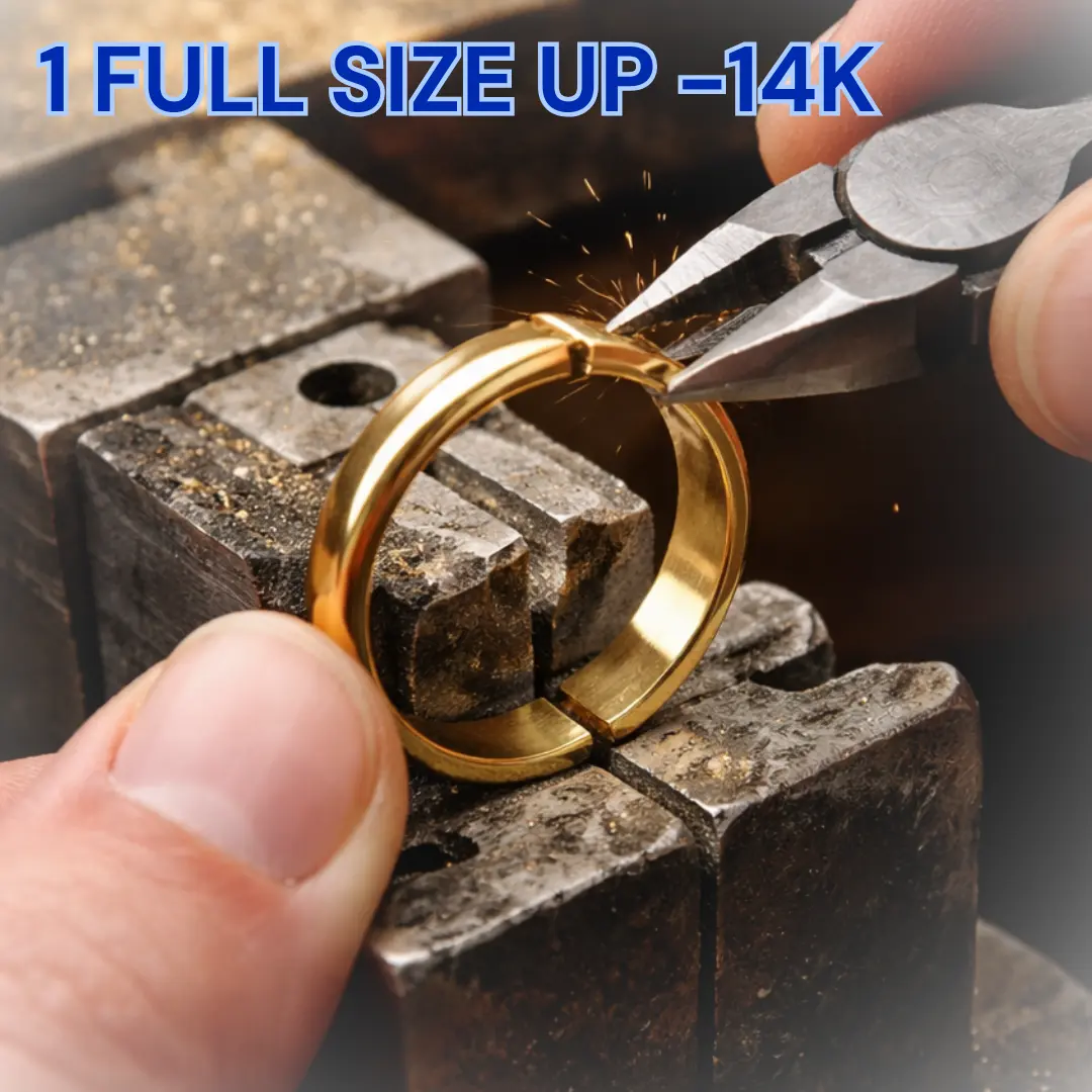 SERVICE - RING RESIZE - 1 FULL SIZE UP - 14K