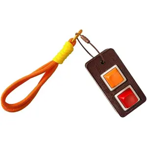 Portable Fidgets Keyring Stress Reliever Button For Bags Decor Soft Adjustable Lanyard PU Leather Materials Long Las
