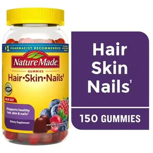 Nature Made Hair, Skin & Nails Gummies with Biotin 2500 mcg – 150 Count