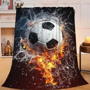 Soccer Throw Blanket Sports Soccer Stuff Gifts for Kids Girls Boys Adults Women Man Soft Cozy Warm Plush Fluffy Fuzzy Fleece Blanket Decor 40''X50'', Cozy All-Season Blanket Christmas New Year Gift