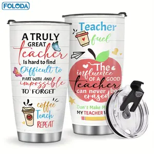 1pc Teacher Chrismas Birthday Gift - Teacher Cups Tumbler - Teacher Stainless Steel Insulated Coffee Tumblers - Gifts for Teachers Appreciation - Teacher Mug - Gifts for Teachers From Students Worker on Teacher Day Valentine Gift 20Oz Car Cup