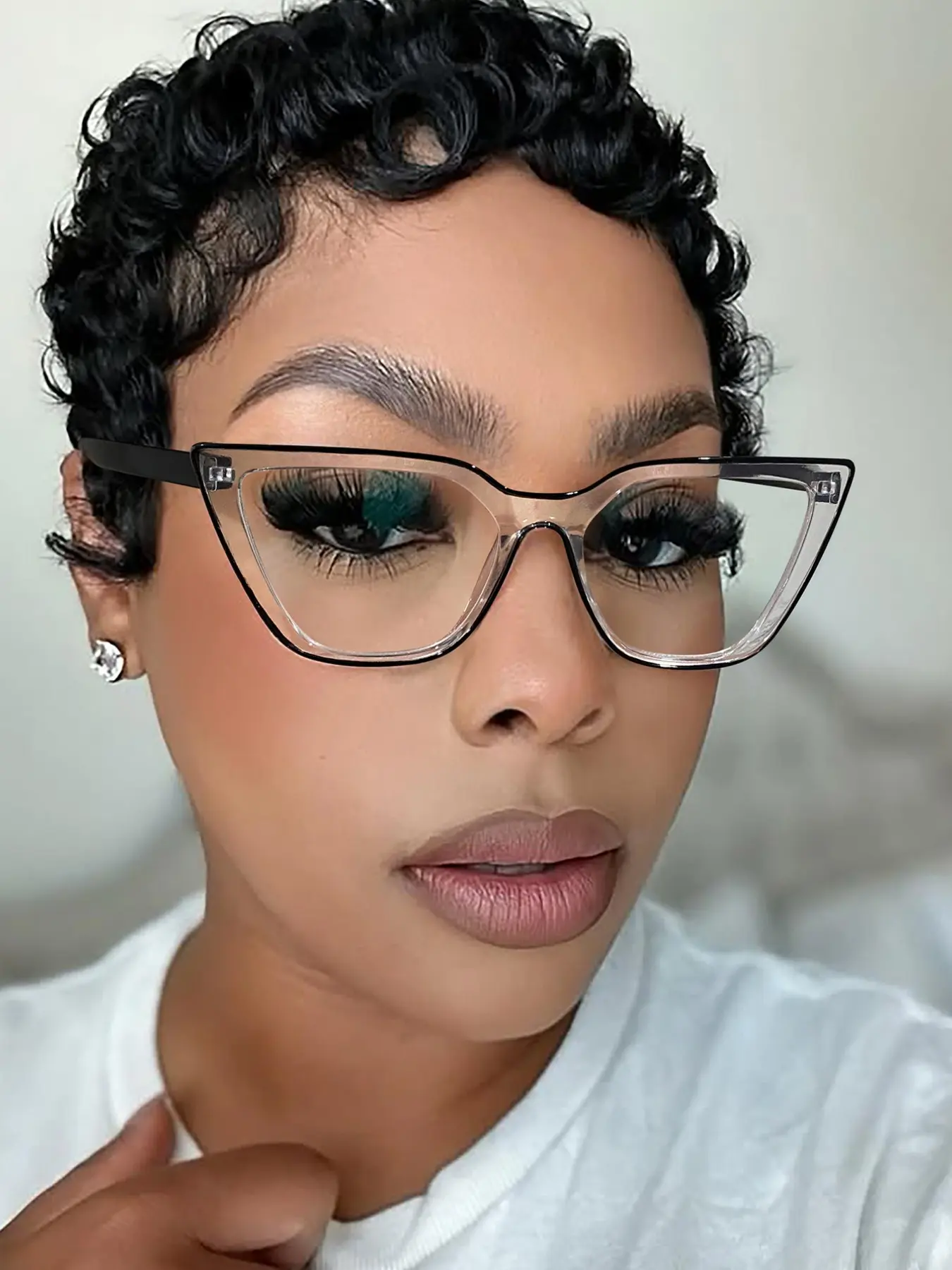 Women's Vintage Cat Eye Frame Glasses, Fashion Transparent Lightweight Frames, Suitable for Daily Life and Work Commuting, Fashion Frame Eyeglasses, Fashionable Frames Glasses, Casual Stylish Glasses