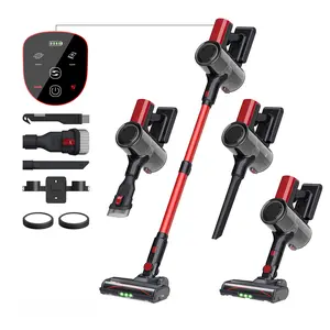 M100 Cordless Vacuum Cleaner, 1.5kg/50Min/6-Stage Filter (99.97%), Green Light, Anti-Tangle V-Roller, Self-Standing, 1.8L One-Click Emptying for Carpet/Hard Floor/Pet Hair/Car SummerVibes