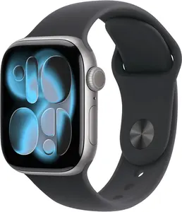 Refurbished Apple Watch Series 11 46mm (GPS) Aluminum Space Gray with Medium/Large Black Sport Band - Excellent