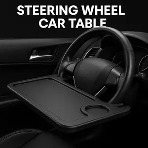 Steering Wheel Tray – Car Desk & Food Table for Travelers | Portable Multi-Functional Car Table.