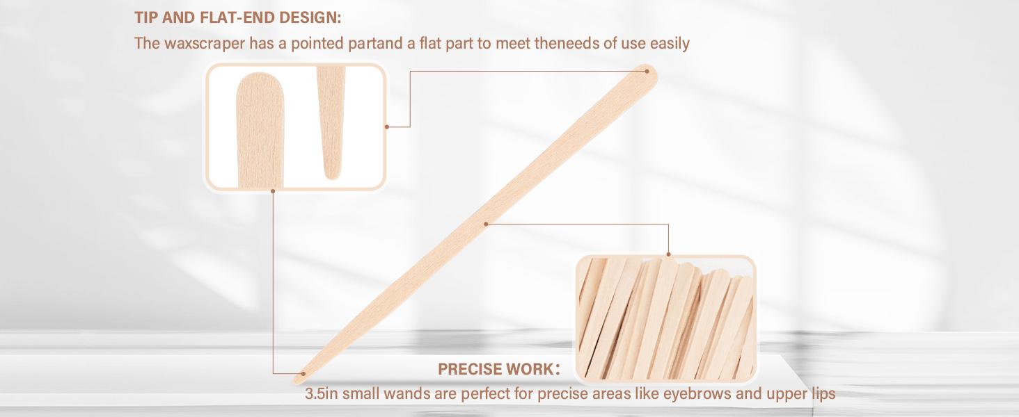 4 Style 500 Pcs Waxing Sticks Assorted Wax Applicator Sticks For Body Legs Face With Small Medium Large Sizes Wood Popsicle Sticks For Waxing Or Wood Craft Sticks