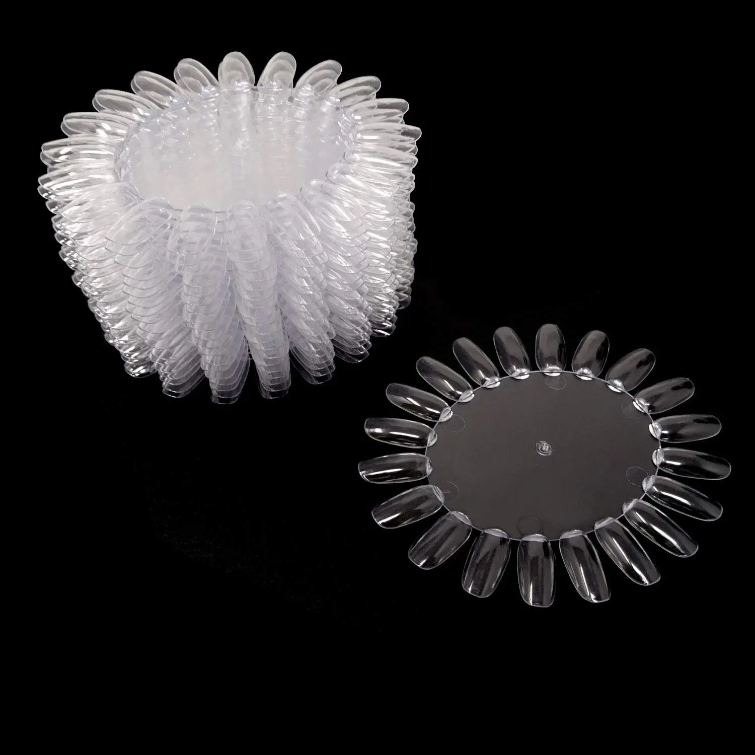20PCS Plastic 20 Tips False Nail Swatches Wheels Nail Art Color Polish Display Wheel for Manicure