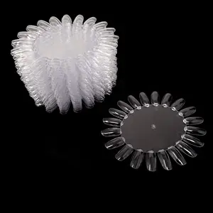 20PCS Plastic 20 Tips False Nail Swatches Wheels Nail Art Color Polish Display Wheel for Manicure