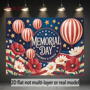Polyester 2D Flat Banner - Home & Festive Party Backdrop for National Day, Weddings, Seasonal Decorations, Wedding
