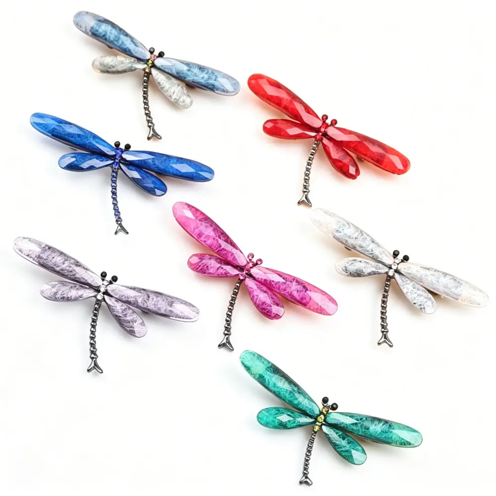 Cute Acrylic Dragonfly Brooch Stylish Temperament Elegant Pin Accessory Corsage Gift