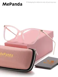 1 Pair Mepanda Unisex Butterfly Frame Full Rim Flat Light Glasses, Airy Frames, Gentle Impression