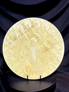 Engraved Peacock Decor
