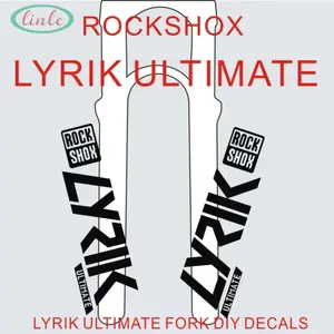 1SET ROCK SHOX Lyrik ULT Creative for Mountain Bike, Motorcycle Decoration, Easily Upgrade Gear's Professional Off-Road Trendy Style, Multi-color Design Makes Decoration Say Goodbye to Monotony, Show Off-Road Enthusiast Proposition, Truck Car Decal